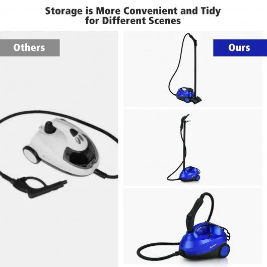 2000W Heavy Duty Multi-purpose Steam Cleaner Mop with Detachable Handheld Unit-Blue