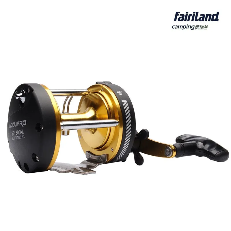 5BB 3.8:1 RIGHT Hand Drum Trolling Boat Fishing Reel Baitcasting Roller Round Saltwater Fishing Reel