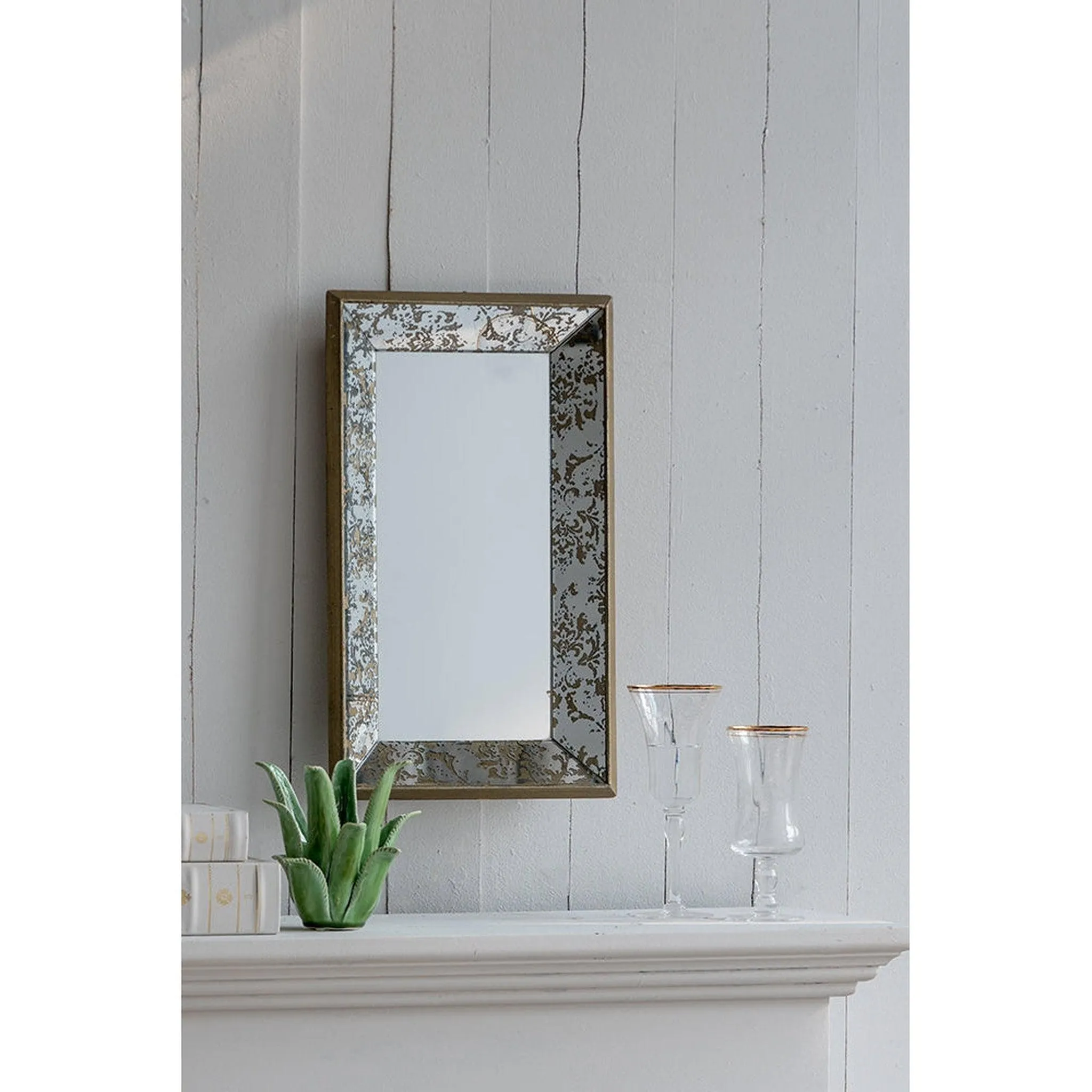 A&B Home Dorthea 10" x 12" Bundle of 64 Rectangular Shaped Accent Wood Frame Wall-Mounted Mirror