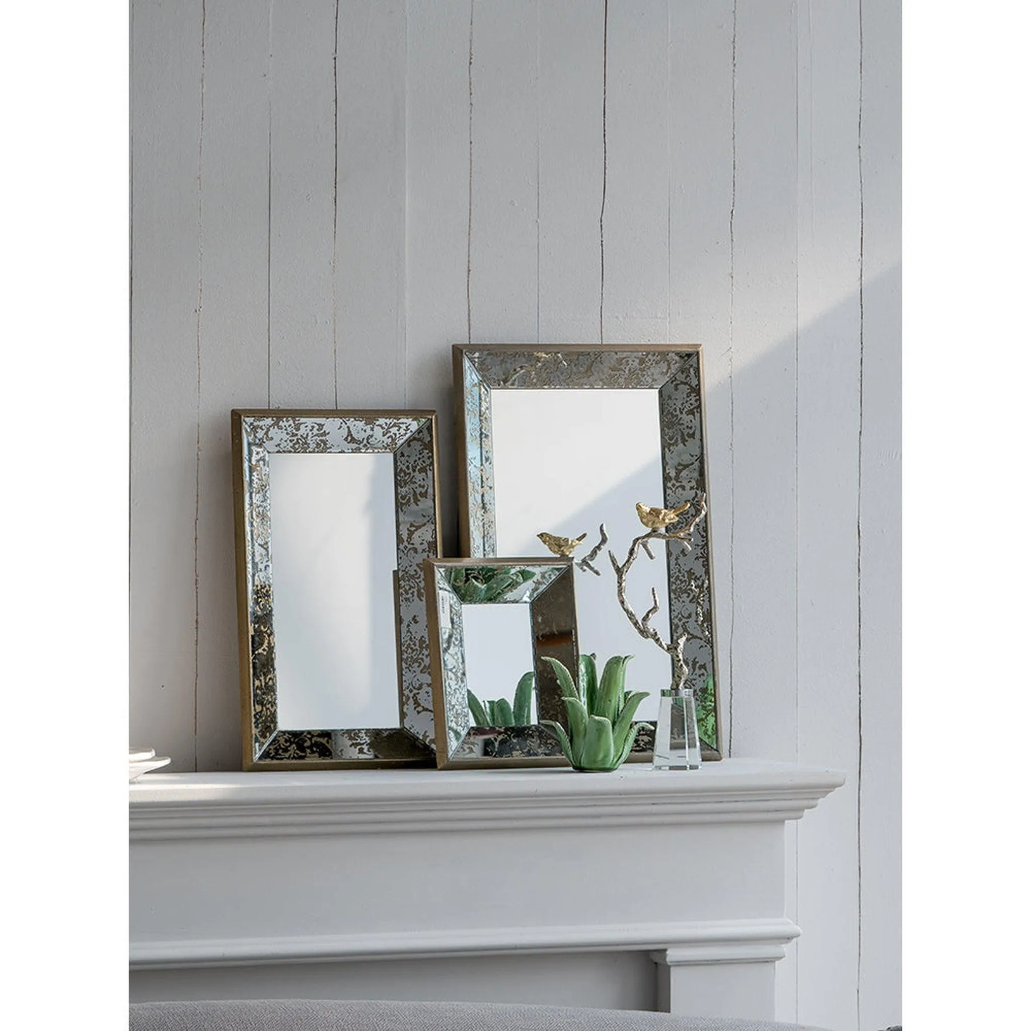 A&B Home Dorthea 10" x 12" Bundle of 64 Rectangular Shaped Accent Wood Frame Wall-Mounted Mirror