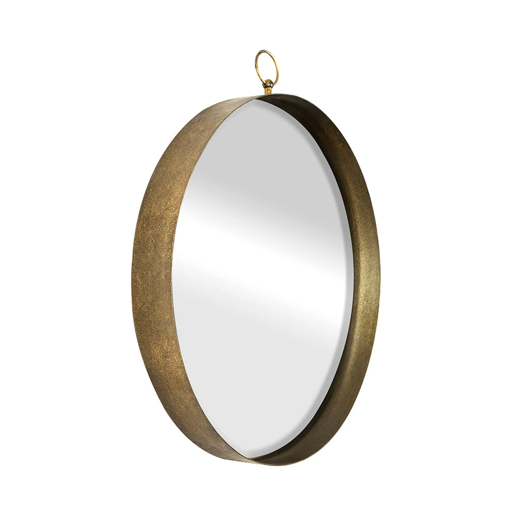 A&B Home Rahim 24" x 28" Bundle of 16 Round Gold Tone Metal Frame Wall-Mounted Mirror