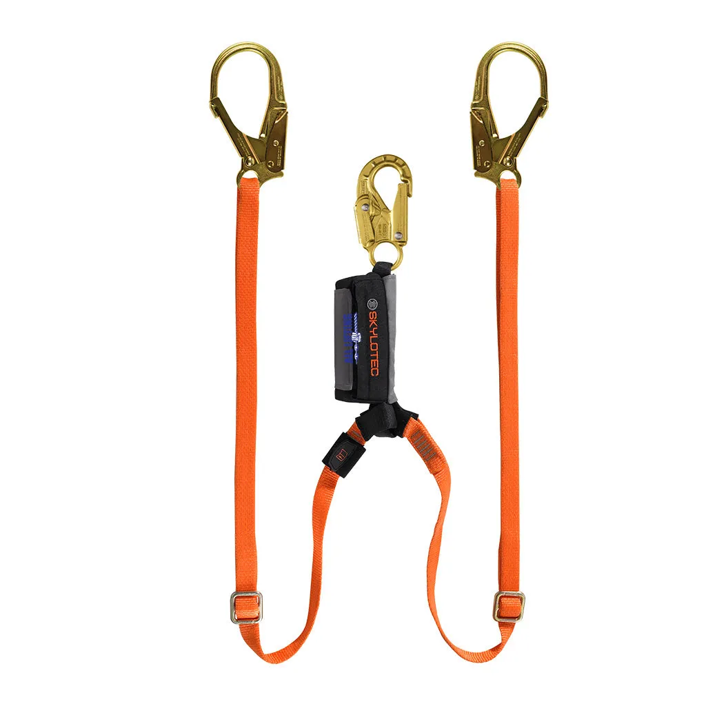 Adjustable Twin Lanyard With Snap Hook and Steel Scaffold Hooks