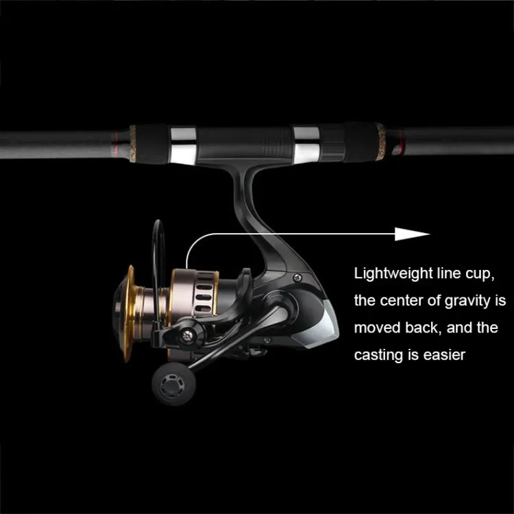 All Metal Rocker Arm Smooth Fishing Reel Spinning Reel, Spec: HE-1000 (EVA Grip)