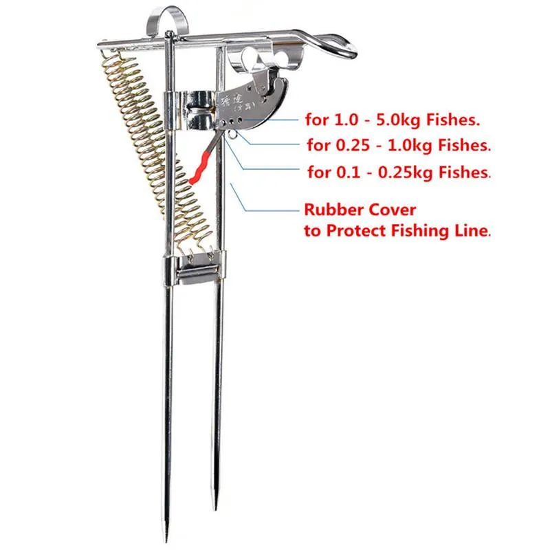 Automatic Fishing Rod Holder, Adjustable Spring, 3-level Sensitivity