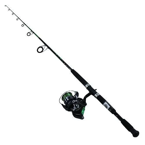 Bite Alert Spinning Combo, 4.9:1 Gear Ratio, 7' 2pc Rod, 17-50 lb Line Rating