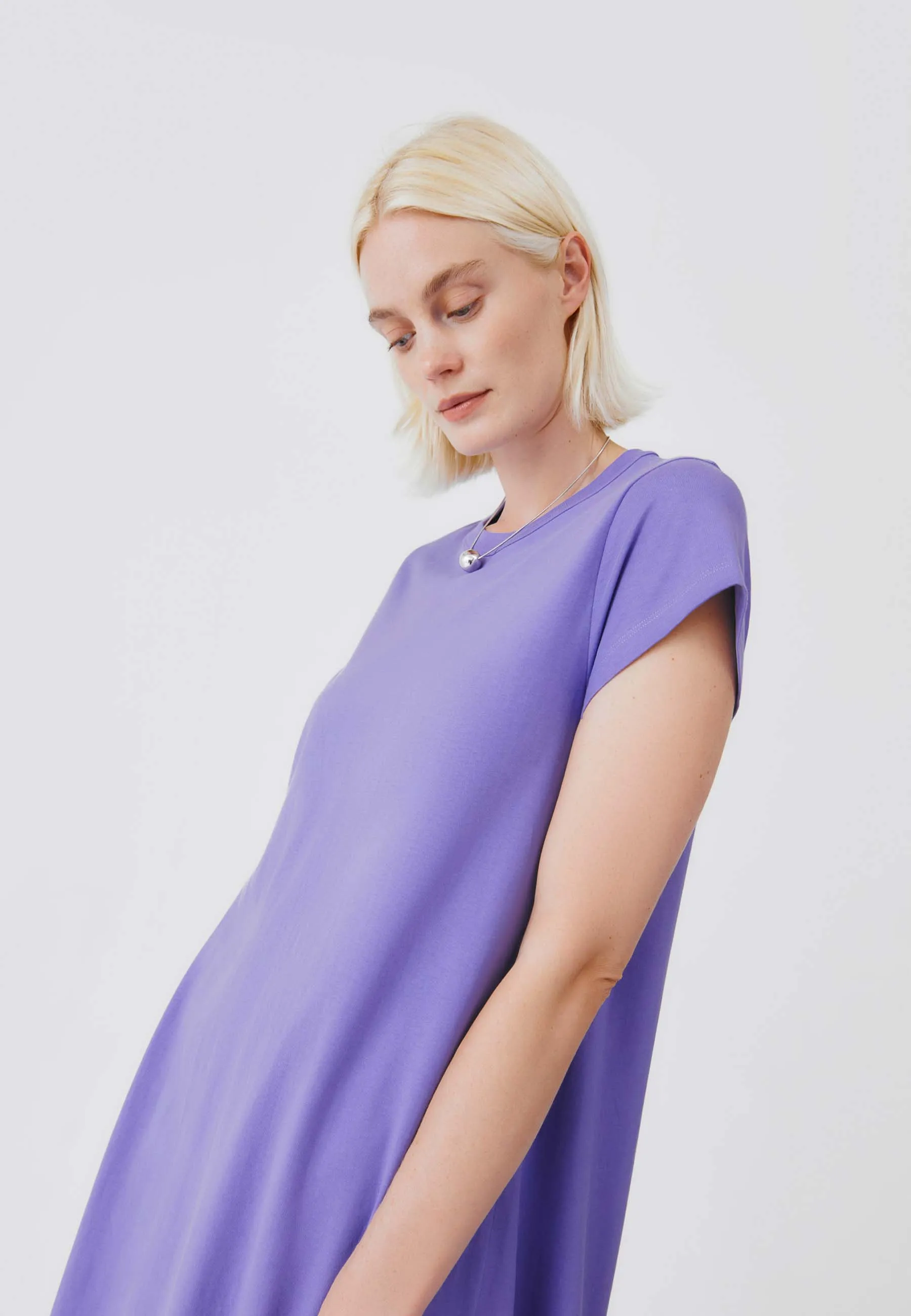 Cap Sleeve Dress - violet