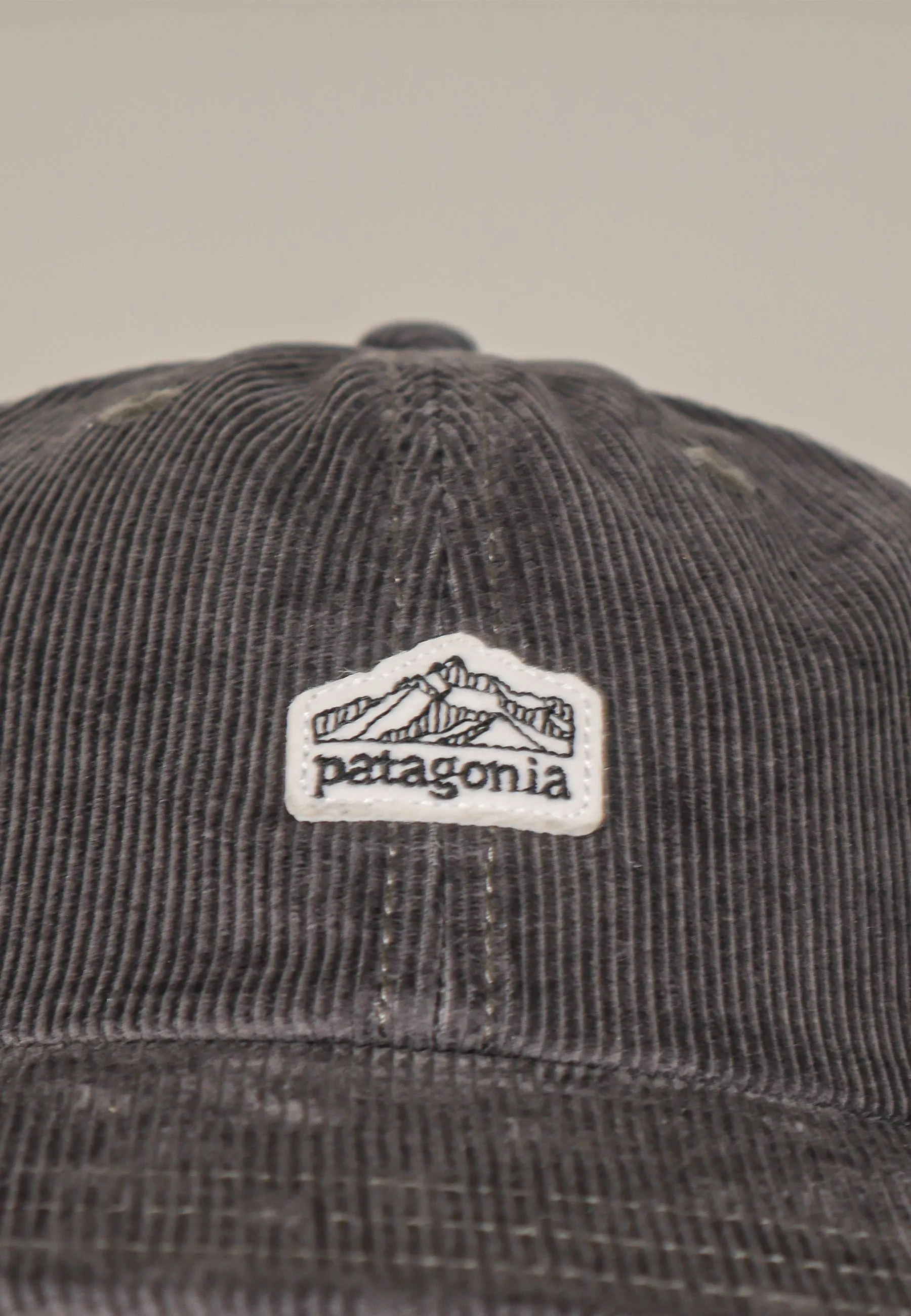 Corduroy Cap Line Ridge Logo Patch - forge grey