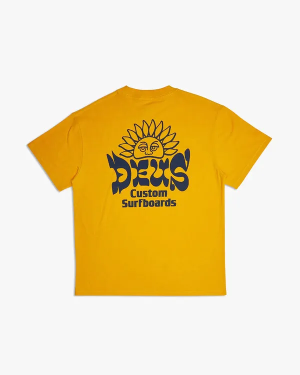 Deus Sleeping Sun T-Shirt - Golden Rod