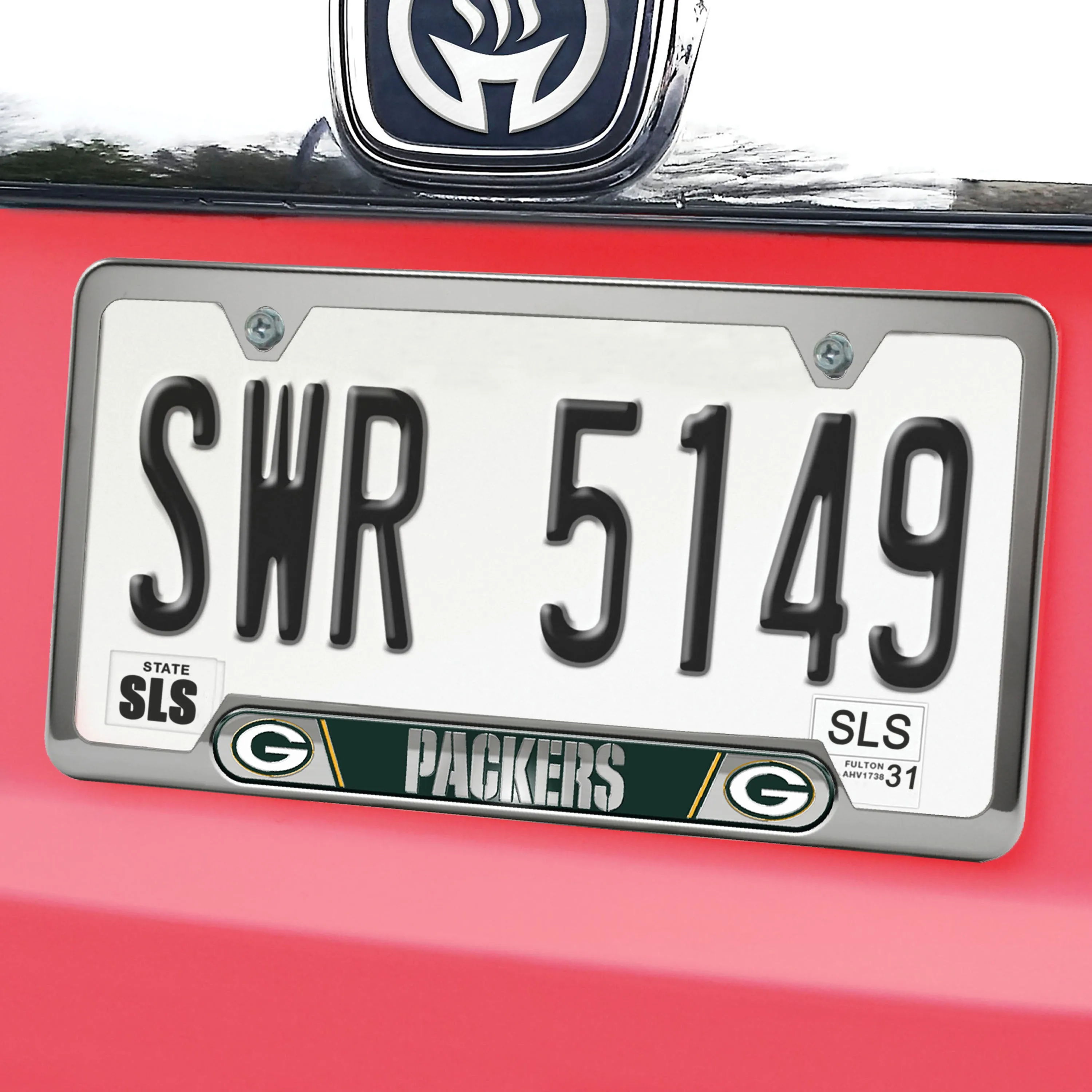 Fanmats Green Bay Packers Embossed License Plate Frame, 6.25" x 12.25"