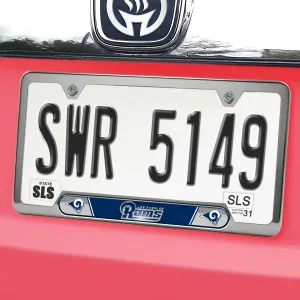 Fanmats Los Angeles Rams Embossed License Plate Frame, 6.25" x 12.25"