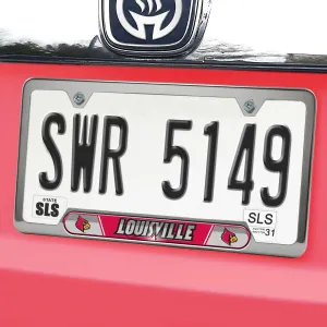 Fanmats Louisville Cardinals Embossed License Plate Frame, 6.25" x 12.25"