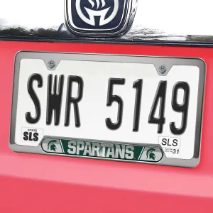 Fanmats Michigan State Spartans Embossed License Plate Frame, 6.25" x 12.25"