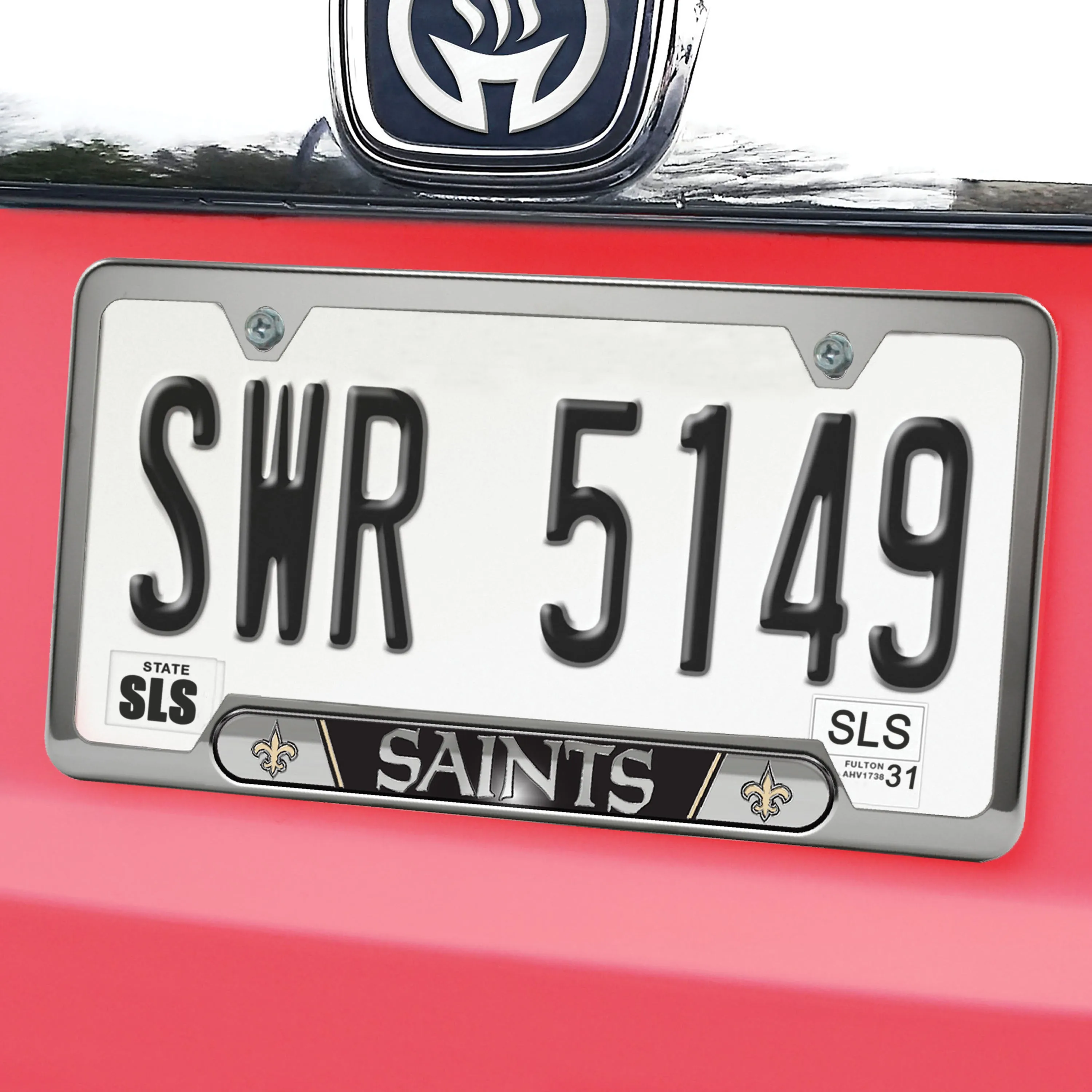 Fanmats New Orleans Saints Embossed License Plate Frame, 6.25" x 12.25"