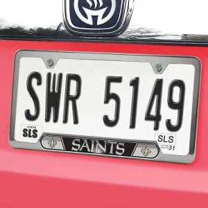 Fanmats New Orleans Saints Embossed License Plate Frame, 6.25" x 12.25"