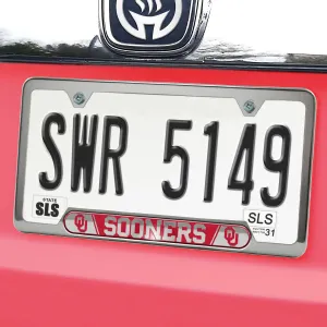 Fanmats Oklahoma Sooners Embossed License Plate Frame, 6.25" x 12.25"