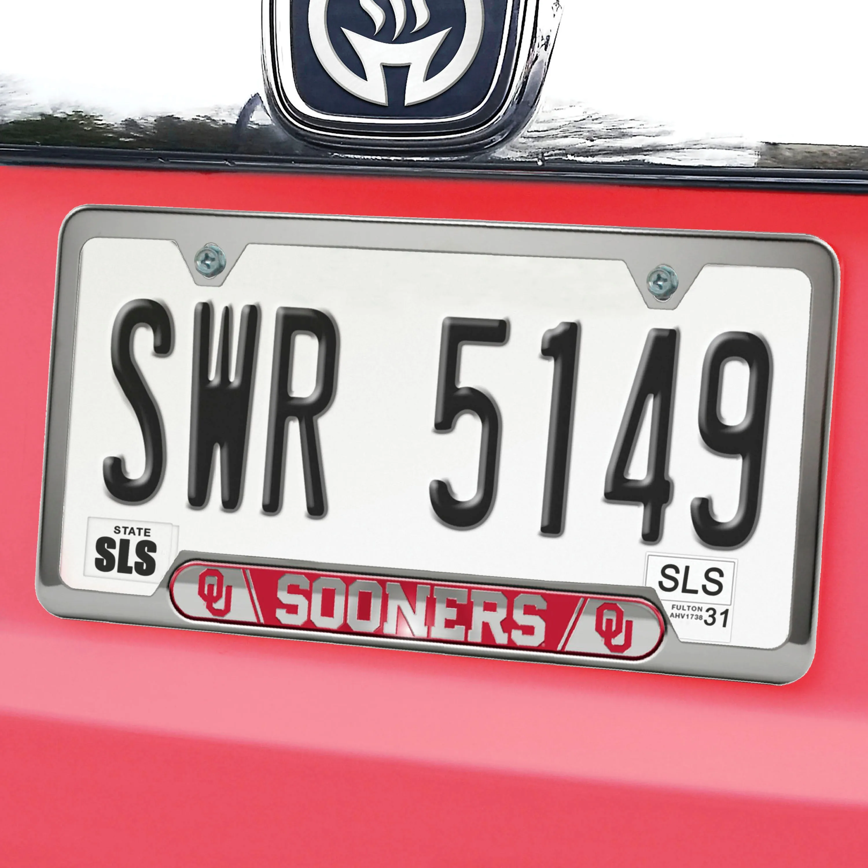 Fanmats Oklahoma Sooners Embossed License Plate Frame, 6.25" x 12.25"