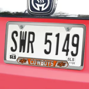 Fanmats Oklahoma State Cowboys Embossed License Plate Frame, 6.25" x 12.25"