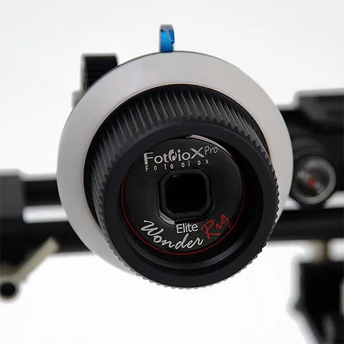 Fotodiox Pro Geared Follow Focus Drive for DV HDV DSLR, Fits Shoulder Supports, Stabilizers and Video Rigs - Premium Precision, Fits all 15mm Rod Mounts, Camera Reversible