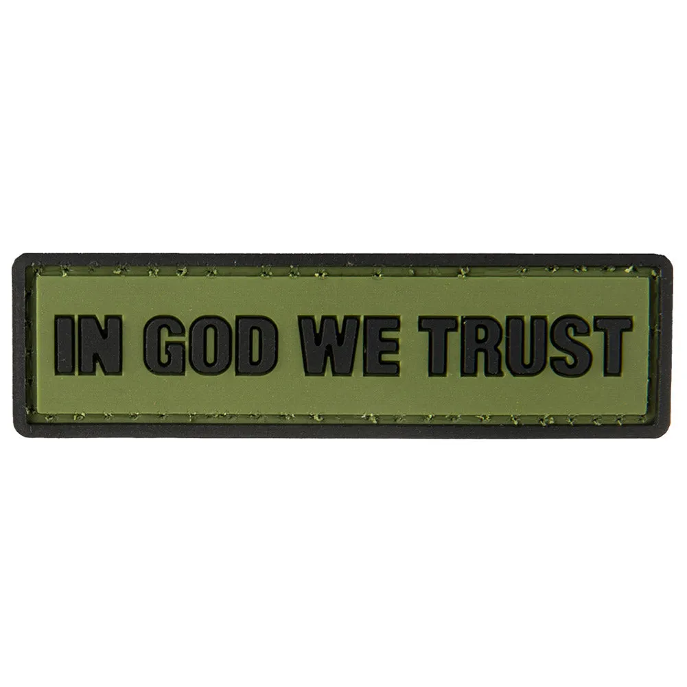 G-FORCE IN GOD WE TRUST Hook & Loop Airsoft PVC Morale Patch