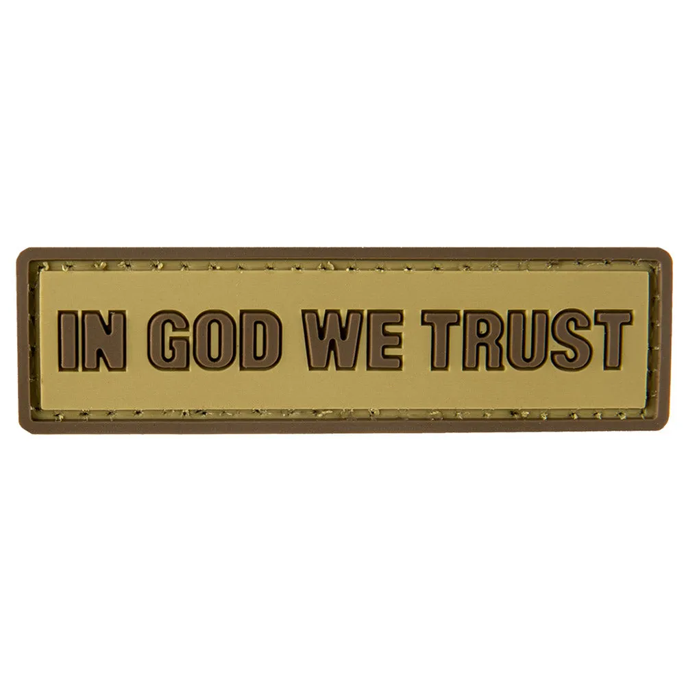 G-FORCE IN GOD WE TRUST Hook & Loop Airsoft PVC Morale Patch