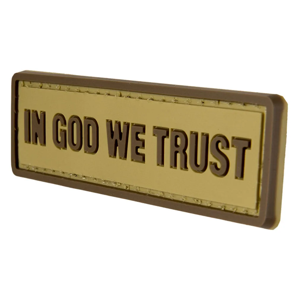 G-FORCE IN GOD WE TRUST Hook & Loop Airsoft PVC Morale Patch