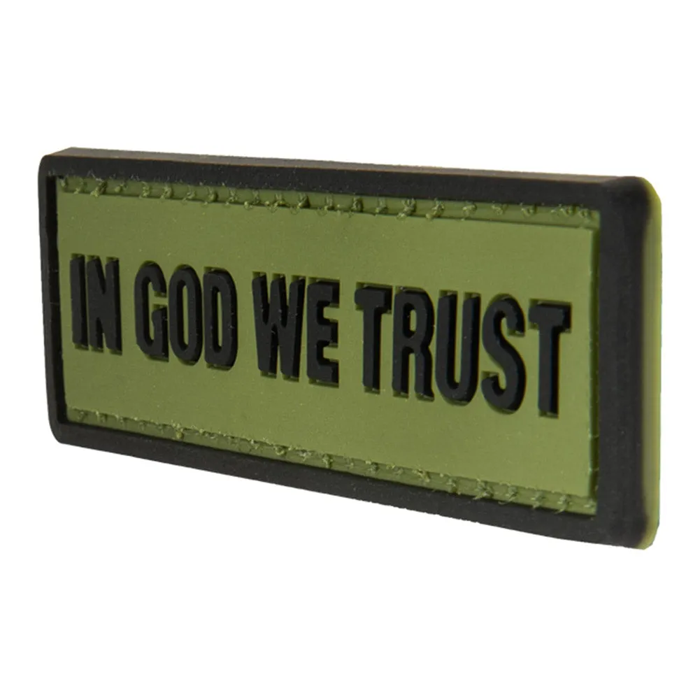 G-FORCE IN GOD WE TRUST Hook & Loop Airsoft PVC Morale Patch