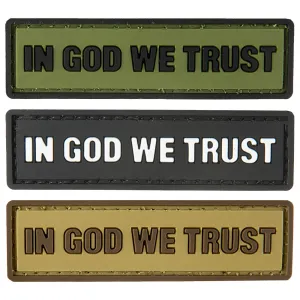 G-FORCE IN GOD WE TRUST Hook & Loop Airsoft PVC Morale Patch