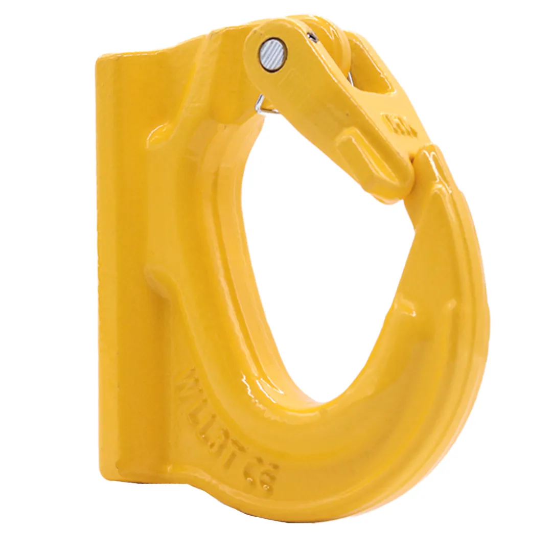 Heavy-Duty 5-Ton Weld-On Anchor Hooks with Safety Latch - G80 Construction