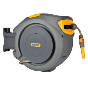 Hozelock Auto Reel With 40m Hose Yellow & Grey