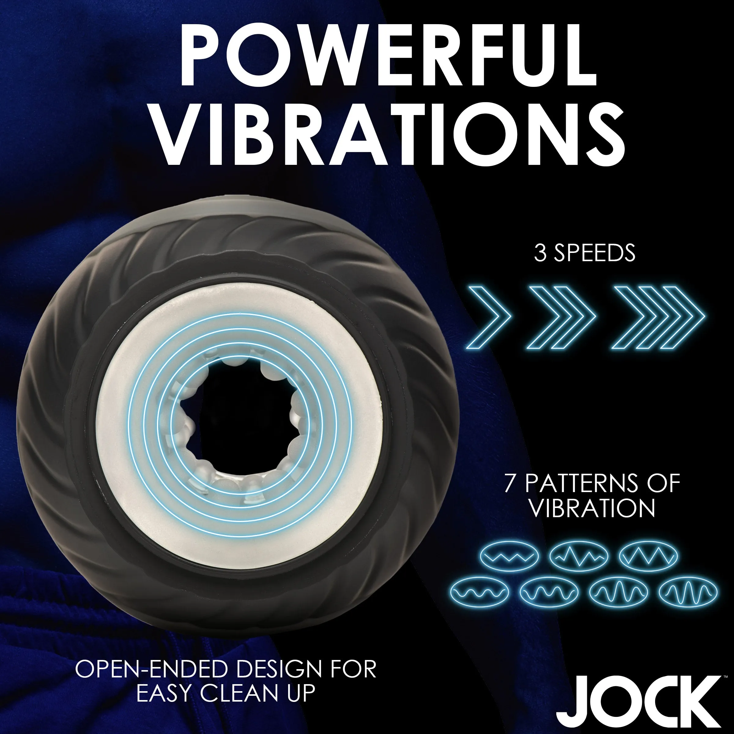 Jock 10X Vibrating & Squeezing Masturbator