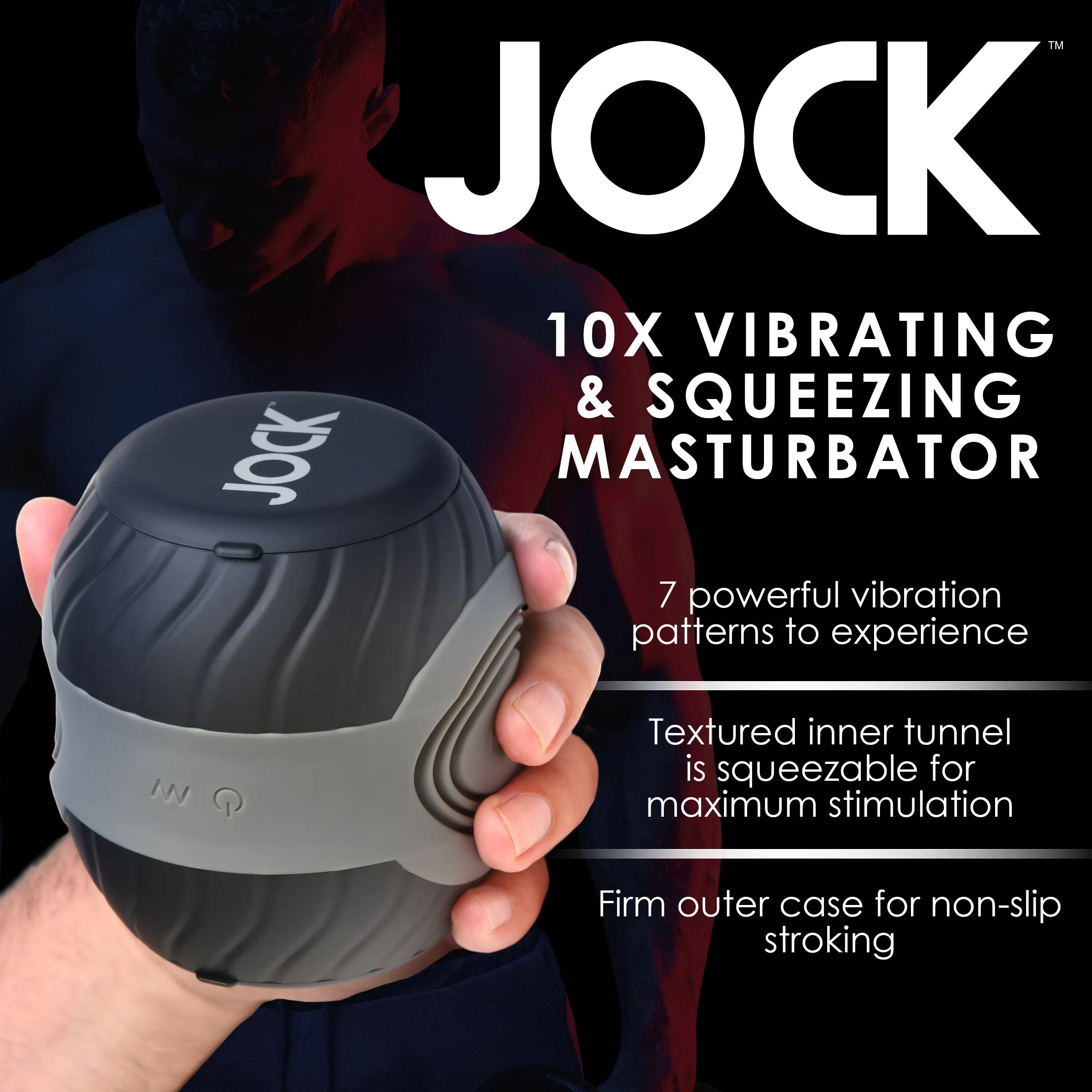 Jock 10X Vibrating & Squeezing Masturbator