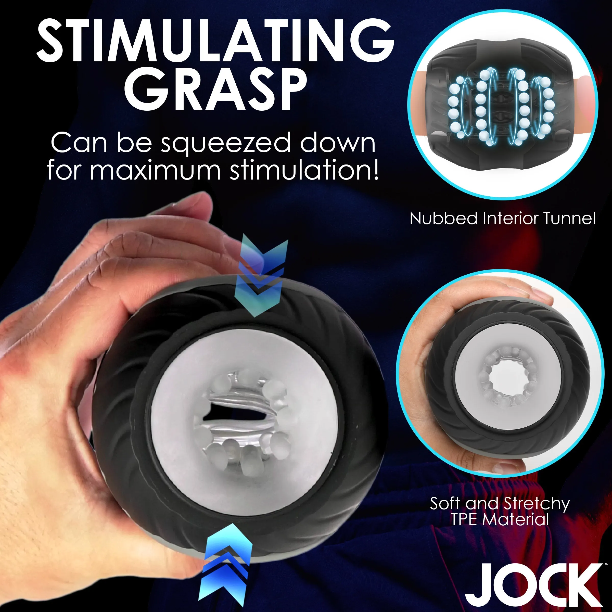 Jock 10X Vibrating & Squeezing Masturbator