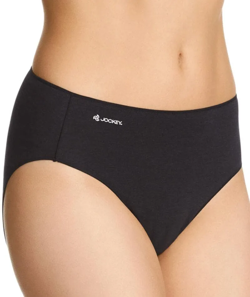 Jockey No Panty Line Promise Bamboo Naturals Hi Cut Brief - Black