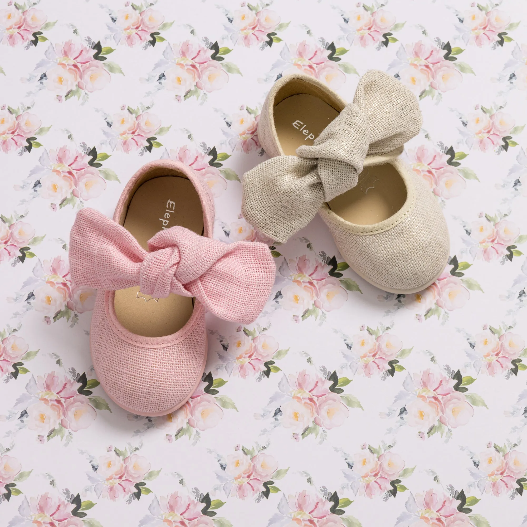 Linen Bow Mary Jane Pink