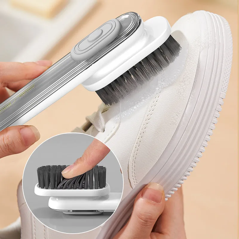 Liquid-adding Press-type Soft-bristle Shoe Brush, HG0153