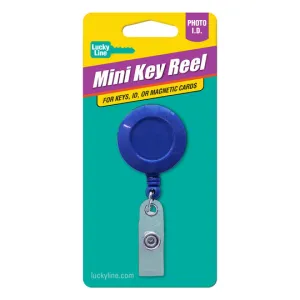 Lucky Line | Mini Key Reel Clip on Blue 1/Card