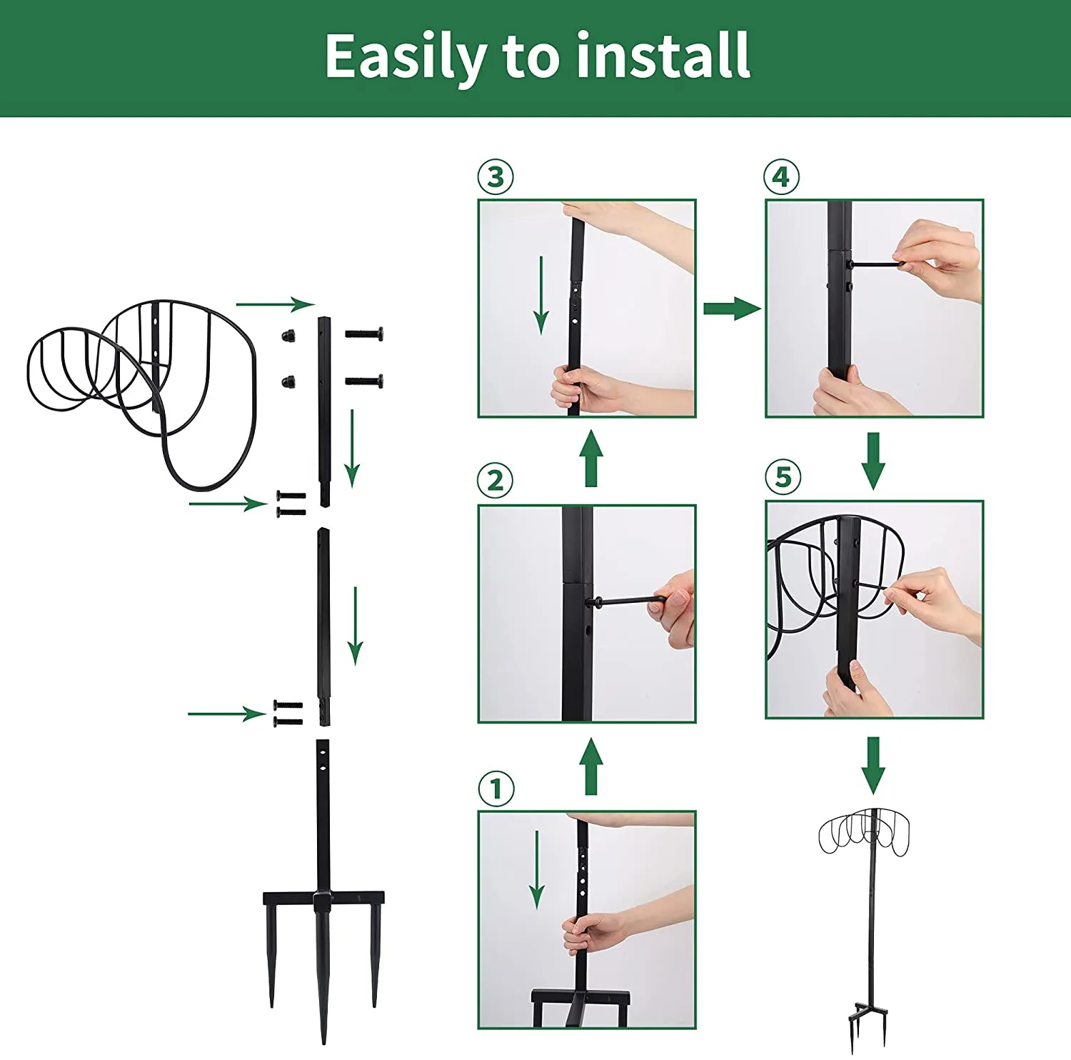 Manger Style Metal Garden Hose Stand