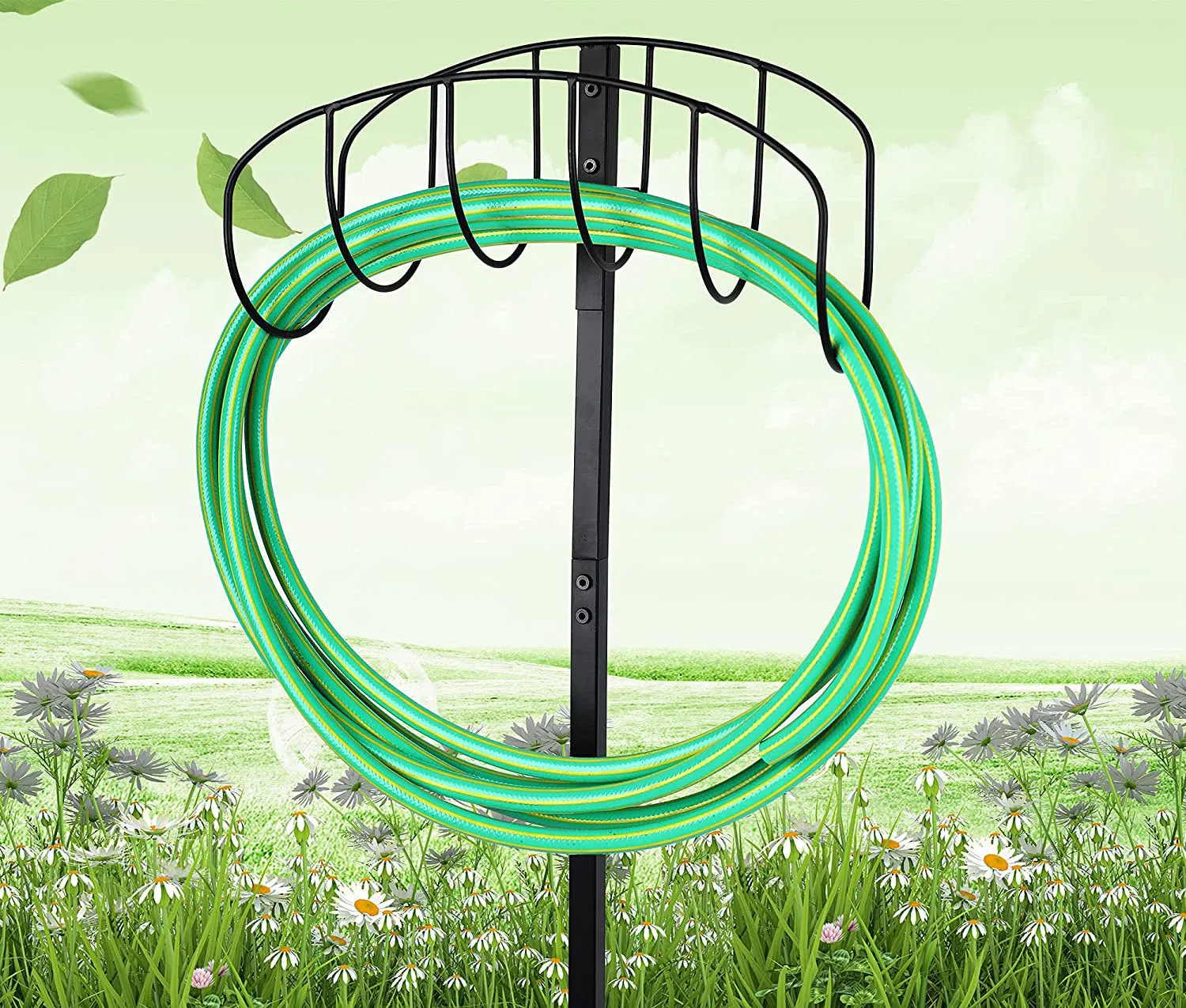 Manger Style Metal Garden Hose Stand