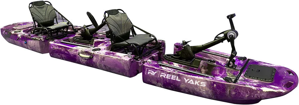 ReelYaks Raider 14ft Tandem Modular Pedal Fishing Kayak