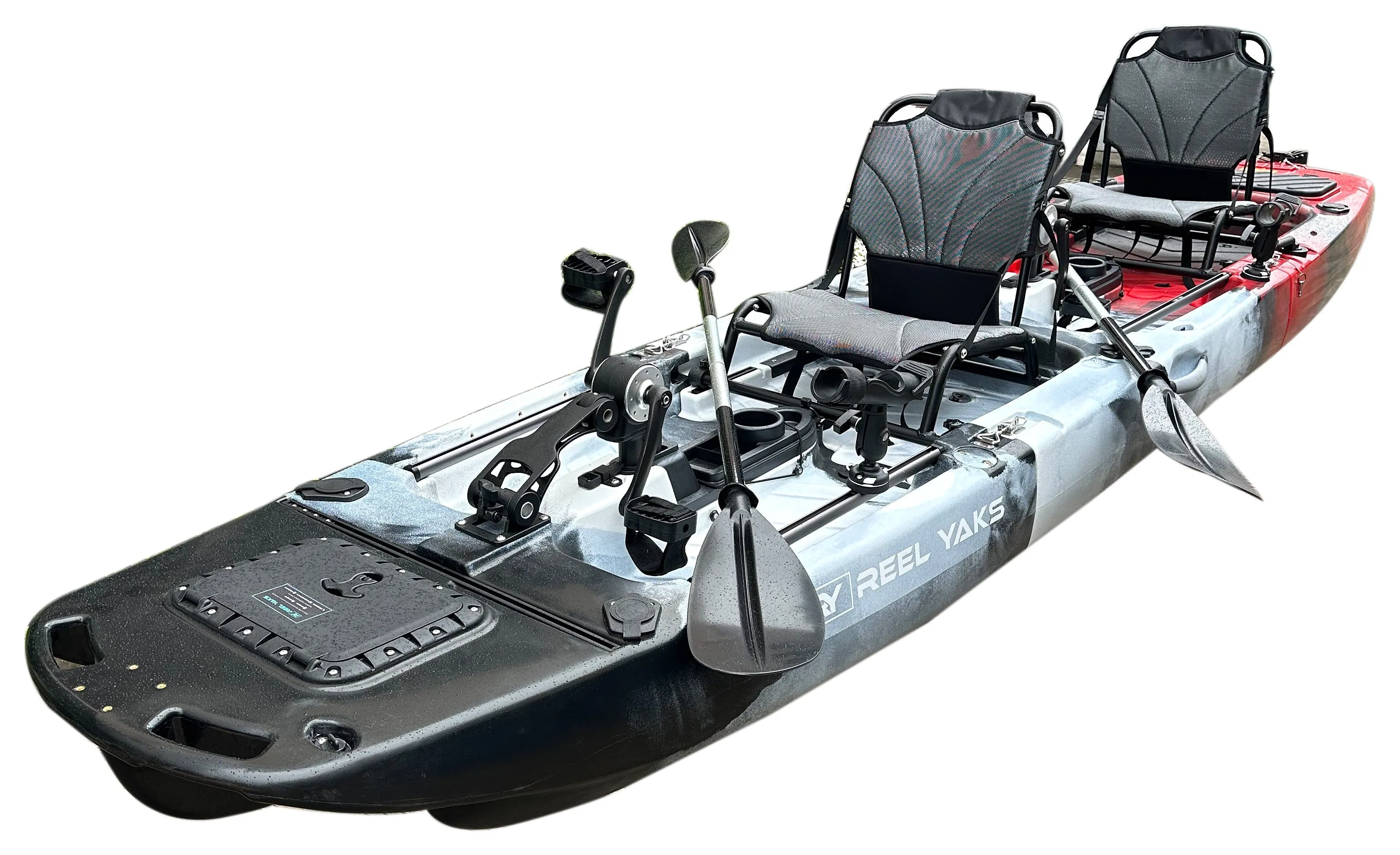 ReelYaks Raider 14ft Tandem Modular Pedal Fishing Kayak