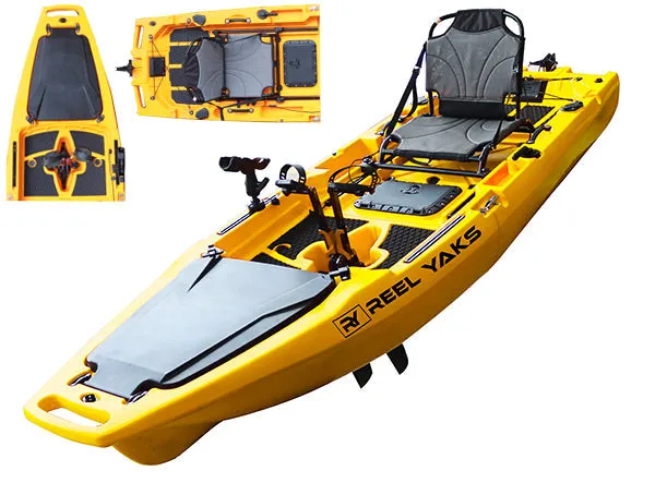 ReelYaks Rocket 9.8ft Modular Pedal Fishing Kayak