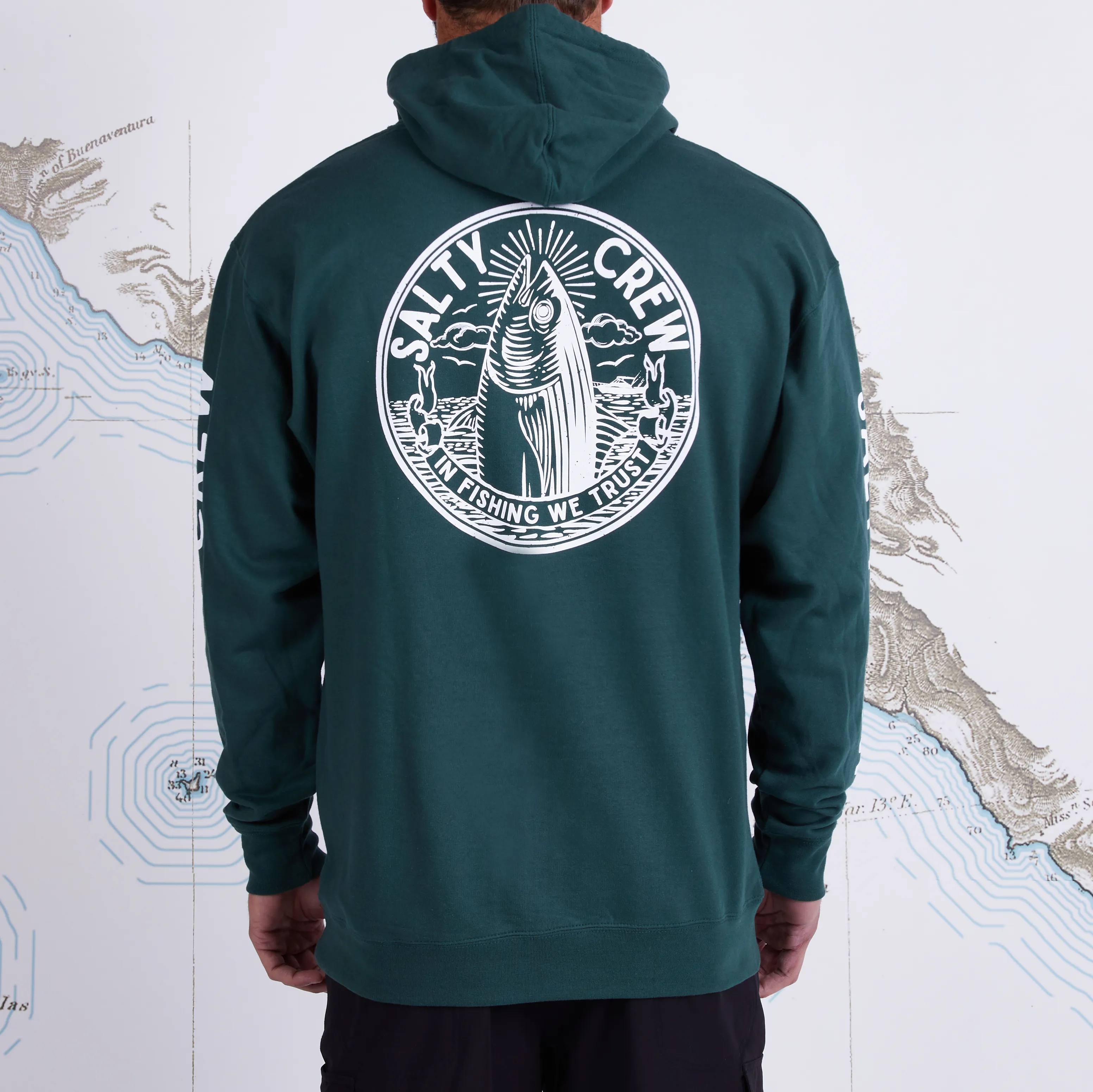 Salty Crew Men&#x27;s In Fishing We Trust Hood Fleece Alpine | Buy Salty Crew Men&#x27;s In Fishing We Trust Hood Fleece Alpine here | Outnorth