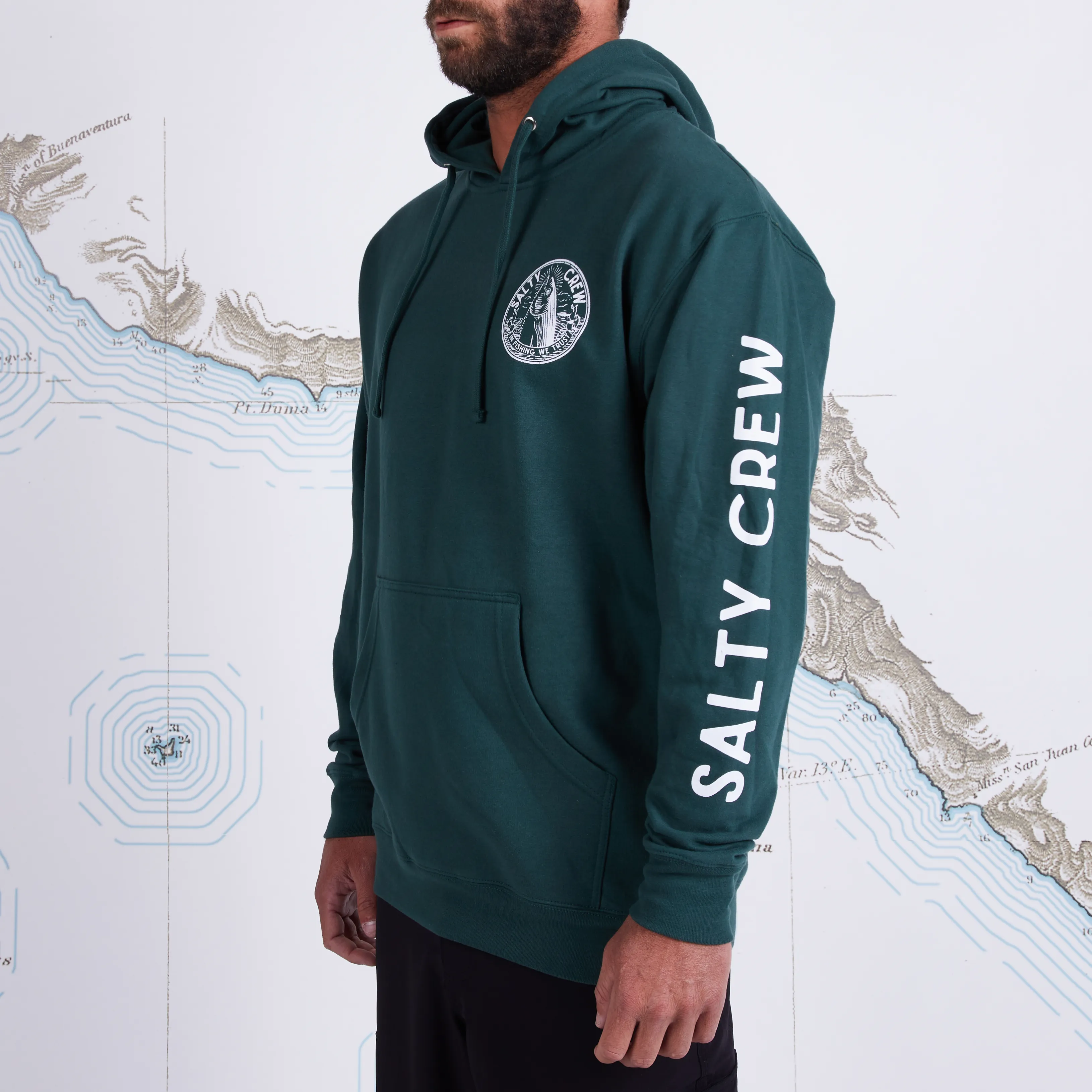 Salty Crew Men&#x27;s In Fishing We Trust Hood Fleece Alpine | Buy Salty Crew Men&#x27;s In Fishing We Trust Hood Fleece Alpine here | Outnorth