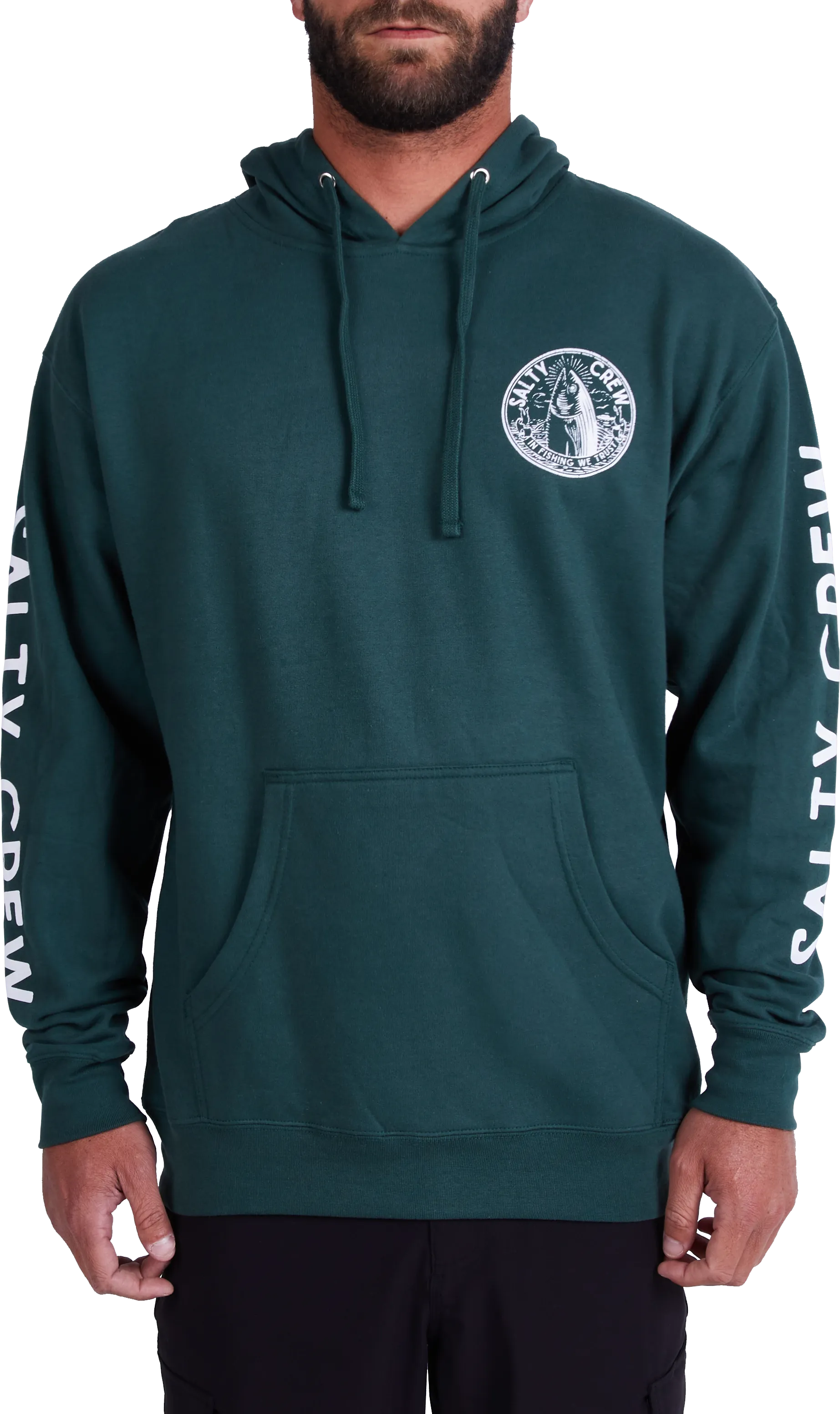 Salty Crew Men&#x27;s In Fishing We Trust Hood Fleece Alpine | Buy Salty Crew Men&#x27;s In Fishing We Trust Hood Fleece Alpine here | Outnorth