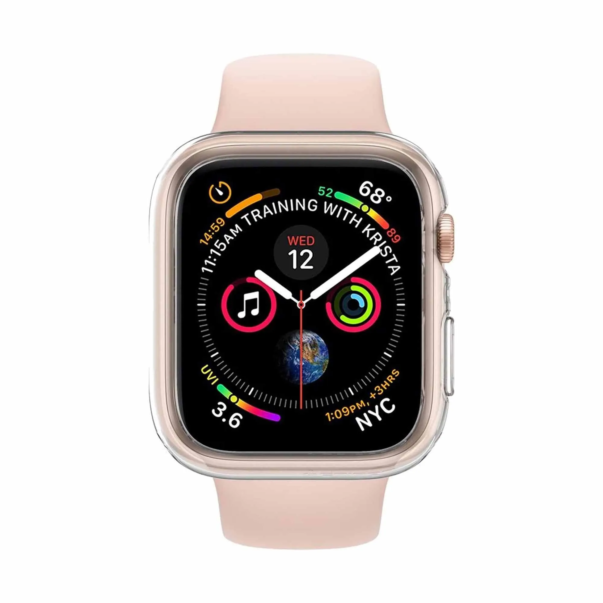 Spigen Liquid Crystal Case for Apple Watch Series 7 - 6 - SE - 5 - 4 ( 45mm - 44mm ) - Clear ( Barcode: 8809811857818 )