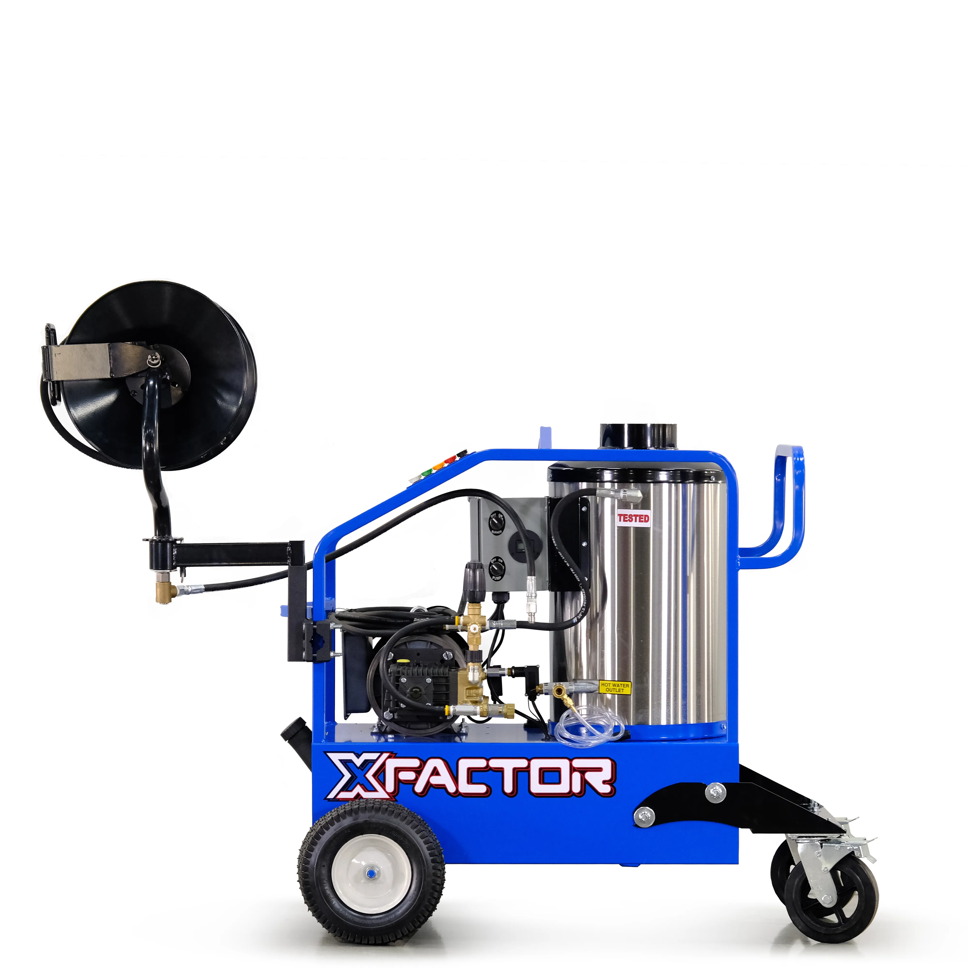 X Factor Complete Wash Bay System: Hot Water Portable 220v Electric - Freedom Foamer Touch Free Kit