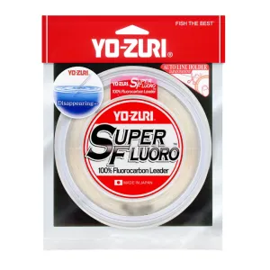 Yo-Zuri SuperFluoro 100% Fluorocarbon leader Disappearing NATURAL CLEAR 30 yds.